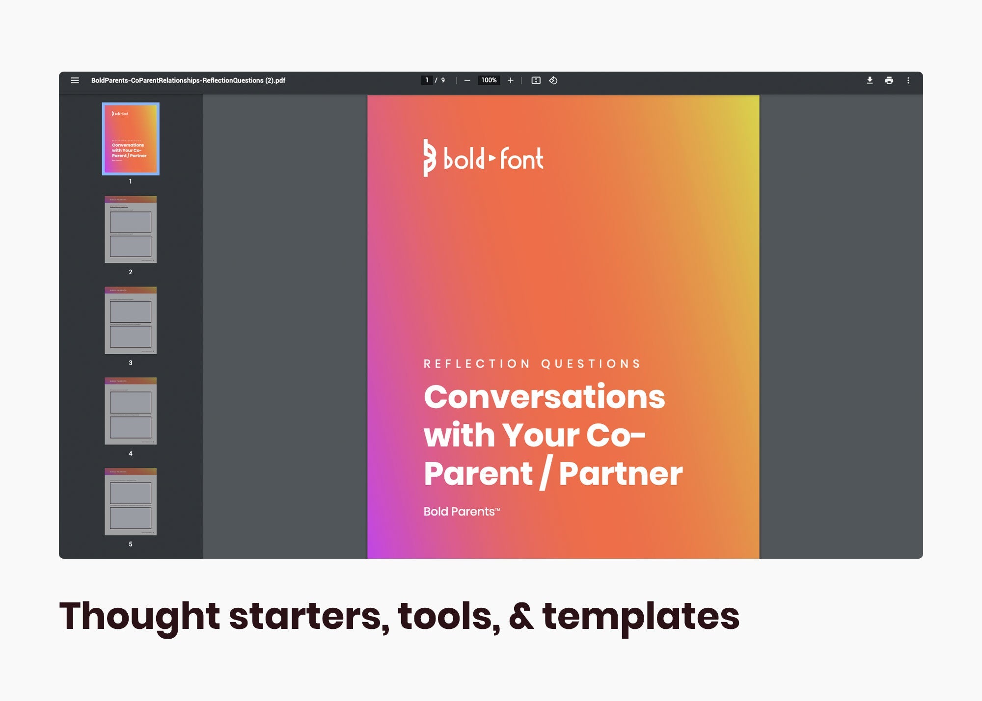 Bold Parents: 8 - Week Coaching Program - Bold Font